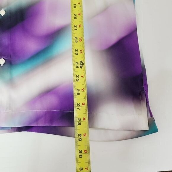 ZARA ABSTRACT PRINT SHIRT LILAC / WHITE SIZE L | 4462/821 - Picture 3 of 11